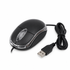 Mouse Óptico USB Alámbrico con Luz LED Negro para PC y Laptop