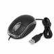 Mouse Óptico USB Alámbrico con Luz LED Negro para PC y Laptop